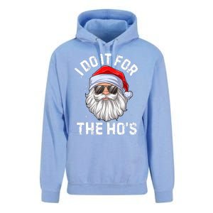 I Do It For The Ho's Funny Inappropriate Christmas Santa Unisex Surf Hoodie