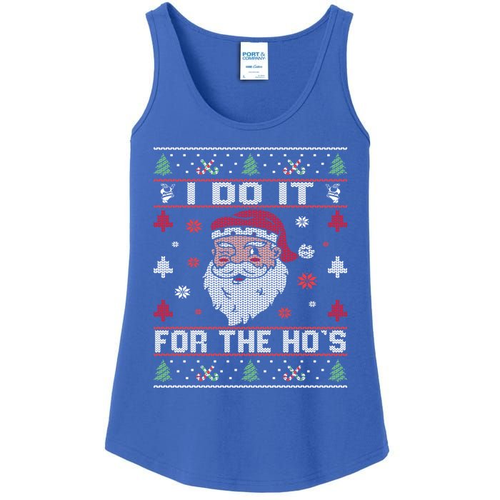 I Do It For The HoS Rude Offensive Christmas Santa Gift Ladies Essential Tank