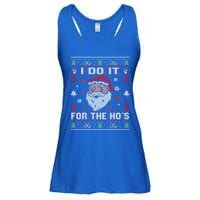 I Do It For The HoS Rude Offensive Christmas Santa Gift Ladies Essential Flowy Tank