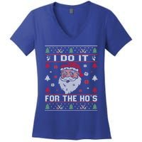 I Do It For The HoS Rude Offensive Christmas Santa Gift Women's V-Neck T-Shirt