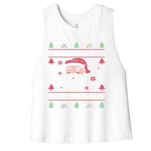 I Do It For The HoS Rude Offensive Christmas Santa Gift Women's Racerback Cropped Tank