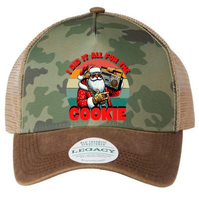 I Did It All For The Cookie Funny Santa Funny Christmas  Legacy Tie Dye Trucker Hat