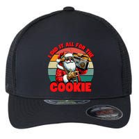 I Did It All For The Cookie Funny Santa Funny Christmas  Flexfit Unipanel Trucker Cap