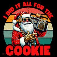 I Did It All For The Cookie Funny Santa Funny Christmas  Bucket Hat