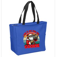 I Did It All For The Cookie Funny Santa Funny Christmas  Zip Tote Bag