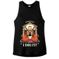 I Dig It Archelogy Archeolgist Ladies PosiCharge Tri-Blend Wicking Tank