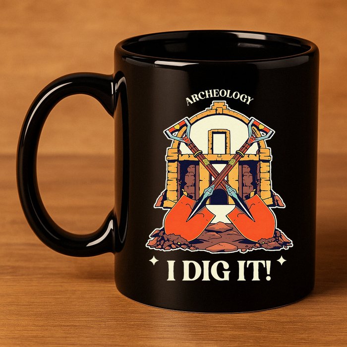 I Dig It Archelogy Archeolgist 11oz C Handle Ceramic Mug