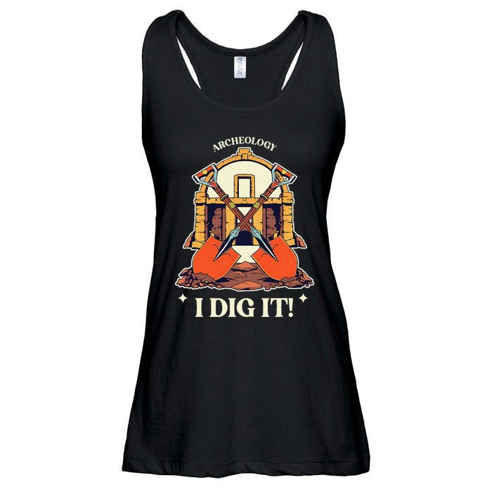 I Dig It Archelogy Archeolgist Ladies Essential Flowy Tank