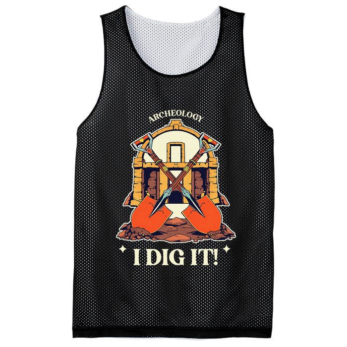 I Dig It Archelogy Archeolgist Mesh Reversible Basketball Jersey Tank