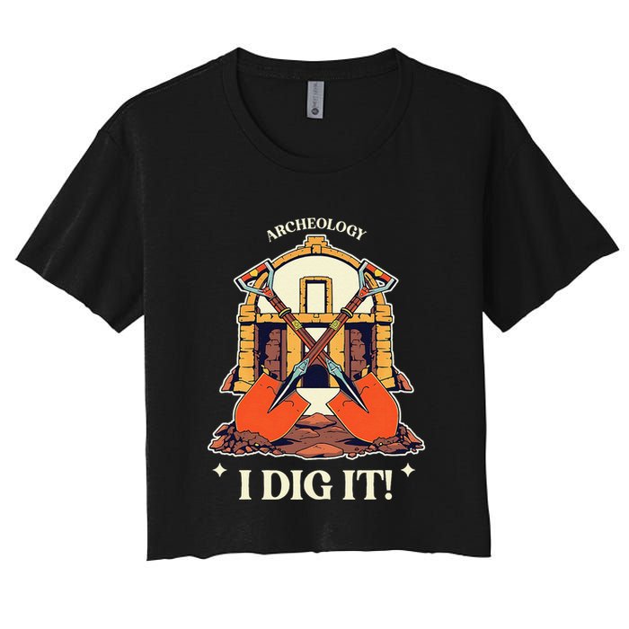 I Dig It Archelogy Archeolgist Crop Top