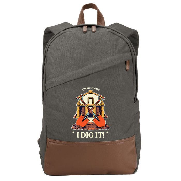 I Dig It Archelogy Archeolgist Cotton Canvas Backpack