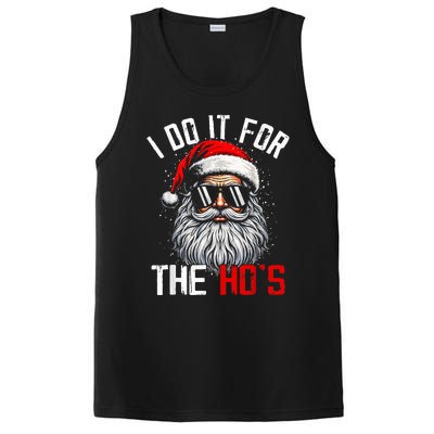 I Do It For The Hos Funny Inappropriate Christmas Santa Face PosiCharge Competitor Tank