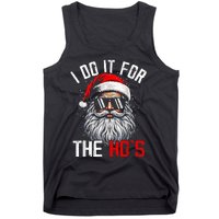 I Do It For The Hos Funny Inappropriate Christmas Santa Face Tank Top