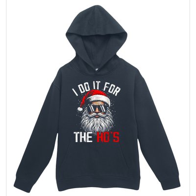 I Do It For The Hos Funny Inappropriate Christmas Santa Face Urban Pullover Hoodie