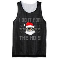 I Do It For The Hos Santa Black Ugly Sweater Christmas Mesh Reversible Basketball Jersey Tank