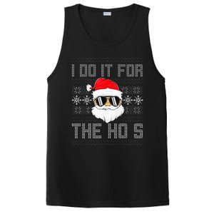 I Do It For The Hos Santa Black Ugly Sweater Christmas PosiCharge Competitor Tank