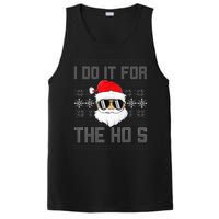 I Do It For The Hos Santa Black Ugly Sweater Christmas PosiCharge Competitor Tank