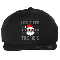 I Do It For The Hos Santa Black Ugly Sweater Christmas Wool Snapback Cap