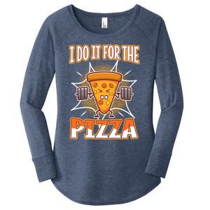 I Do It For The Pizza Gift Women's Perfect Tri Tunic Long Sleeve Shirt