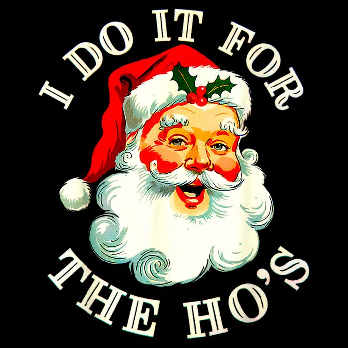 I Do It For The Hos Funny Inappropriate Christmas Santa Face Impact Tech Backpack