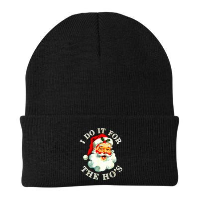 I Do It For The Hos Funny Inappropriate Christmas Santa Face Beanie