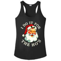 I Do It For The Hos Funny Inappropriate Christmas Santa Face Ladies PosiCharge Competitor Racerback Tank