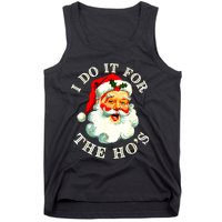 I Do It For The Hos Funny Inappropriate Christmas Santa Face Tank Top