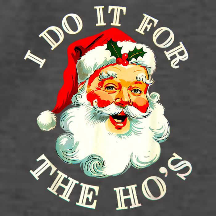 I Do It For The Hos Funny Inappropriate Christmas Santa Face Vector Backpack