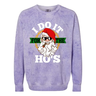 I Do It For The HoS Funny Christmas Meaningful Gift Colorblast Crewneck Sweatshirt