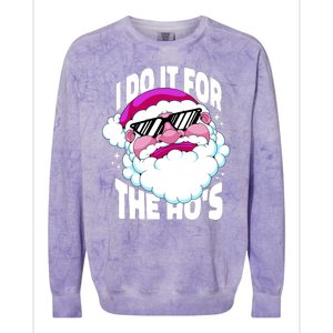 I DO It For The Ho's Funny Santa Claus Colorblast Crewneck Sweatshirt