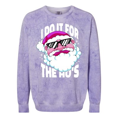 I DO It For The Ho's Funny Santa Claus Colorblast Crewneck Sweatshirt