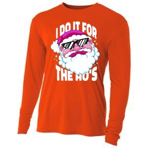 I DO It For The Ho's Funny Santa Claus Cooling Performance Long Sleeve Crew