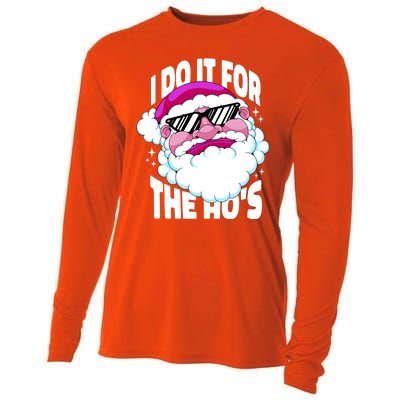 I DO It For The Ho's Funny Santa Claus Cooling Performance Long Sleeve Crew