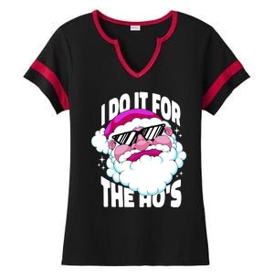 I DO It For The Ho's Funny Santa Claus Ladies Halftime Notch Neck Tee