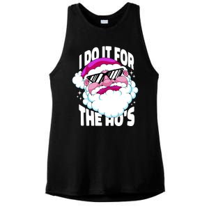 I DO It For The Ho's Funny Santa Claus Ladies PosiCharge Tri-Blend Wicking Tank