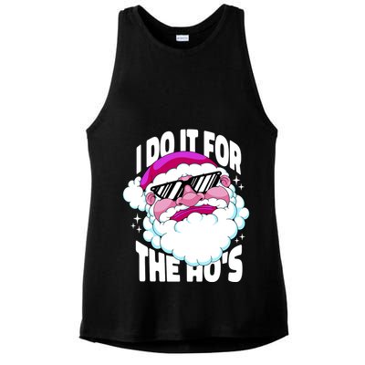 I DO It For The Ho's Funny Santa Claus Ladies PosiCharge Tri-Blend Wicking Tank