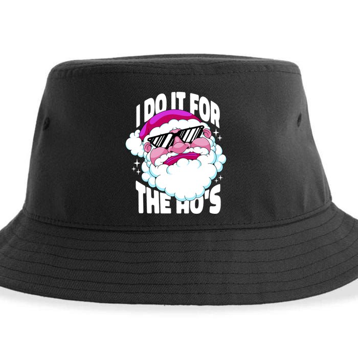 I DO It For The Ho's Funny Santa Claus Sustainable Bucket Hat
