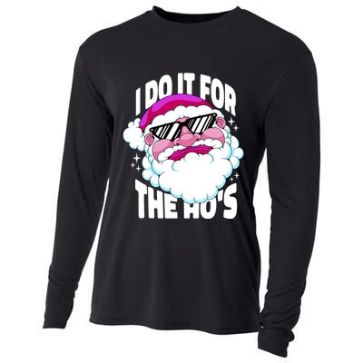 I DO It For The Ho's Funny Santa Claus Cooling Performance Long Sleeve Crew