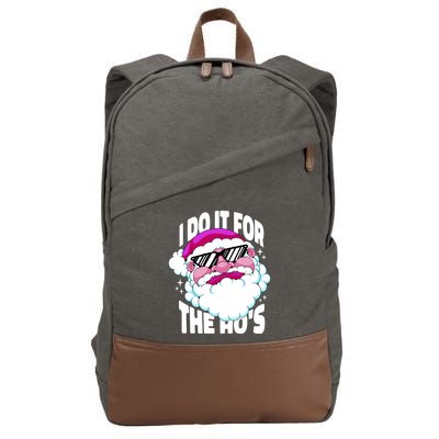 I DO It For The Ho's Funny Santa Claus Cotton Canvas Backpack