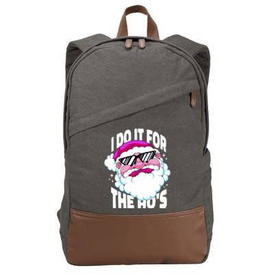 I DO It For The Ho's Funny Santa Claus Cotton Canvas Backpack