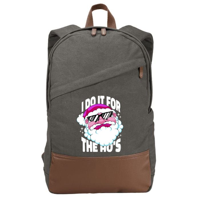 I DO It For The Ho's Funny Santa Claus Cotton Canvas Backpack