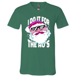 I DO It For The Ho's Funny Santa Claus V-Neck T-Shirt