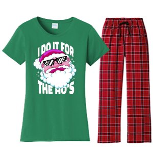 I DO It For The Ho's Funny Santa Claus Women's Flannel Pajama Set