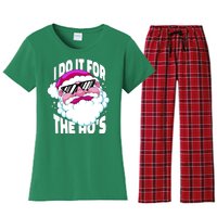 I DO It For The Ho's Funny Santa Claus Women's Flannel Pajama Set