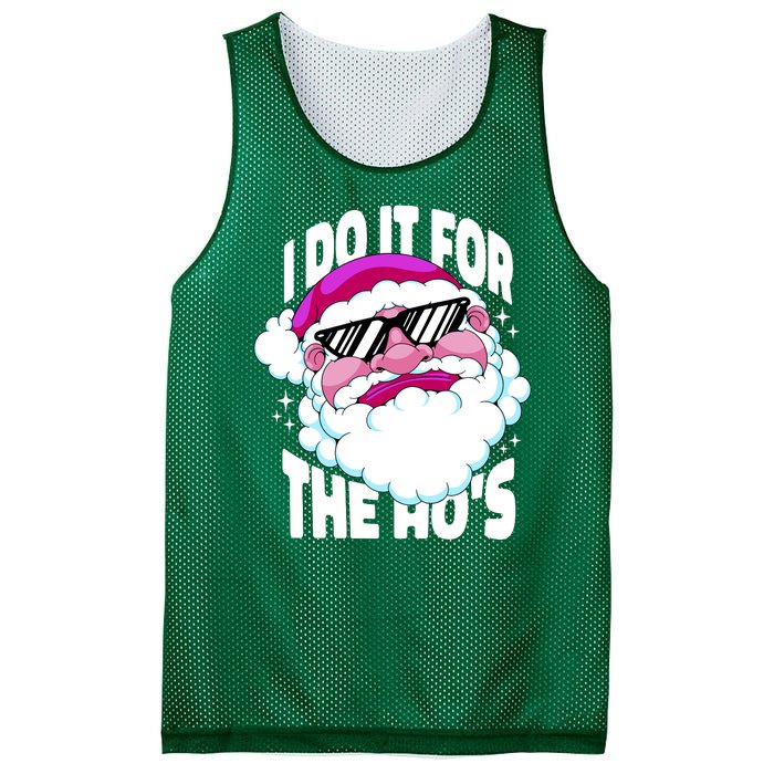 I DO It For The Ho's Funny Santa Claus Mesh Reversible Basketball Jersey Tank