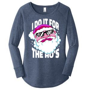 I DO It For The Ho's Funny Santa Claus Women's Perfect Tri Tunic Long Sleeve Shirt