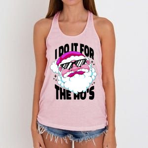 I DO It For The Ho's Funny Santa Claus Women's Knotted Racerback Tank