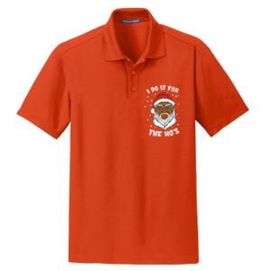 I Do It For The Hos Christmas African American Santa Black Gift Dry Zone Grid Polo