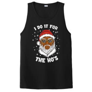 I Do It For The Hos Christmas African American Santa Black Gift PosiCharge Competitor Tank