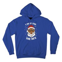 I Do It For The Hos Christmas African American Santa Black Gift Hoodie